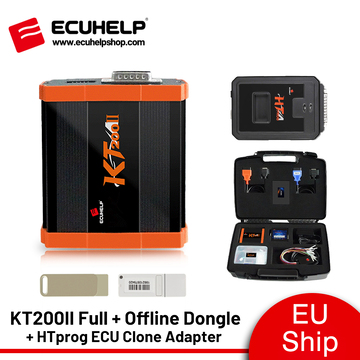 [EU Ship] ECUHELP KT200II Ecu Programmer Full Version with Offline Workstation + HTprog ECU Clone Adapter with Power Box