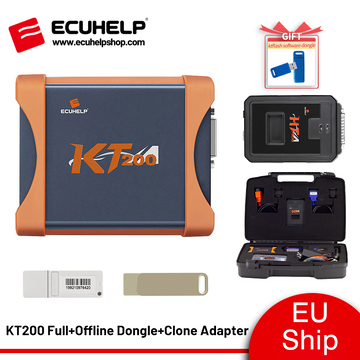 ECUHELP KT200 ECU Programmer Offline Workstation and HTProg Clone Adapter [Get a Free KTflash Dongle]