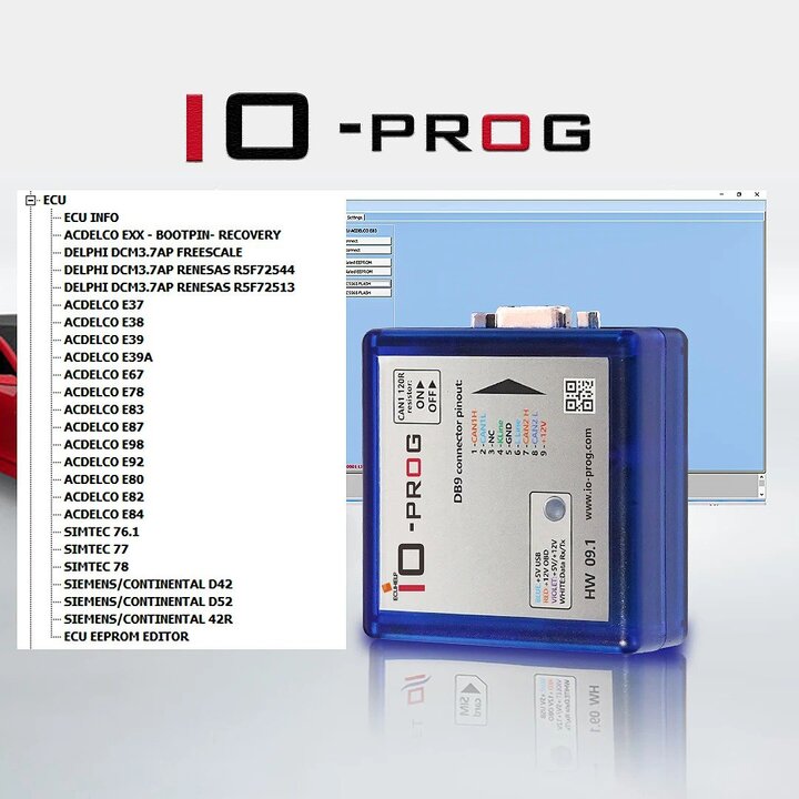 ECUHELP IO-PROG IO Prog Opel GM ECU Programmer via OBD / on Bench (Basic Version)