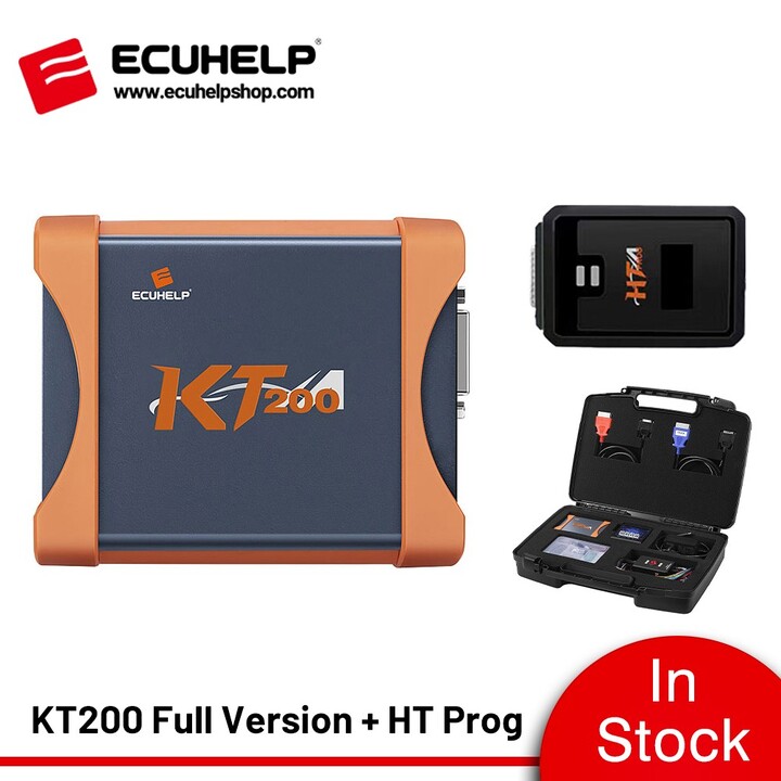 ECUHELP KT200 Full Version with HTprog Clone Adapter Adds More ECU and TCU Types with Free Gift[KTflash Dongle]