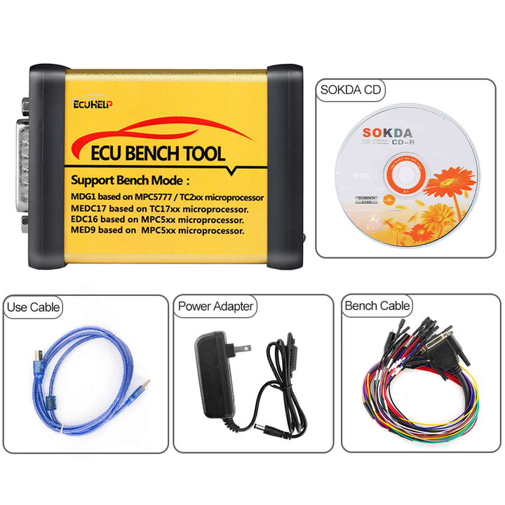 [AMT Software] ECUHELP ECU Bench Tool Full Version with License MD1 MG1 EDC16 MED9 ECUs No Need Open ECU
