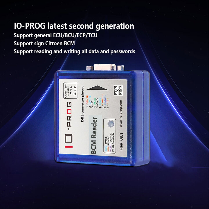 ECUHELP I/O Prog IO-Prog Opel BSI PSA Version ECU BCM TCM EPS K-line and CAN compatibility via BD9 connection and OBD