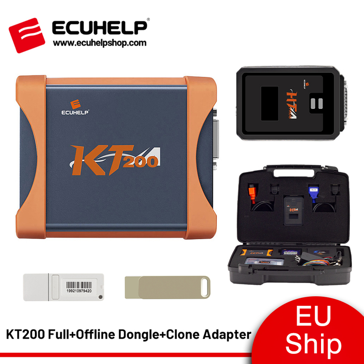 ECUHELP KT200 ECU Programmer Offline Workstation and HTProg Clone Adapter Adds More ECU and TCU Types