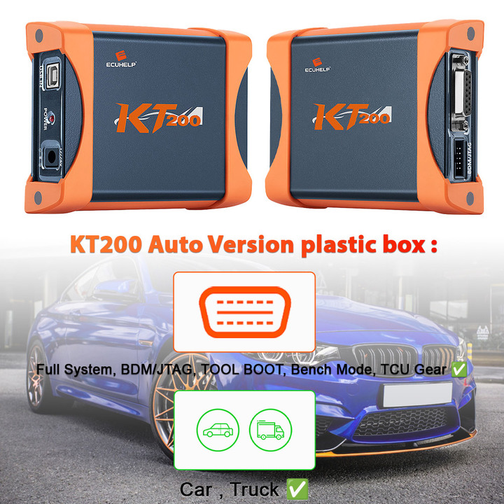 [Get a Free KTflash Dongle]ECUHELP KT200 ECU Programmer, Read Write Car Truck via OBD / on Bench / in Boot Jtag in Suitcase