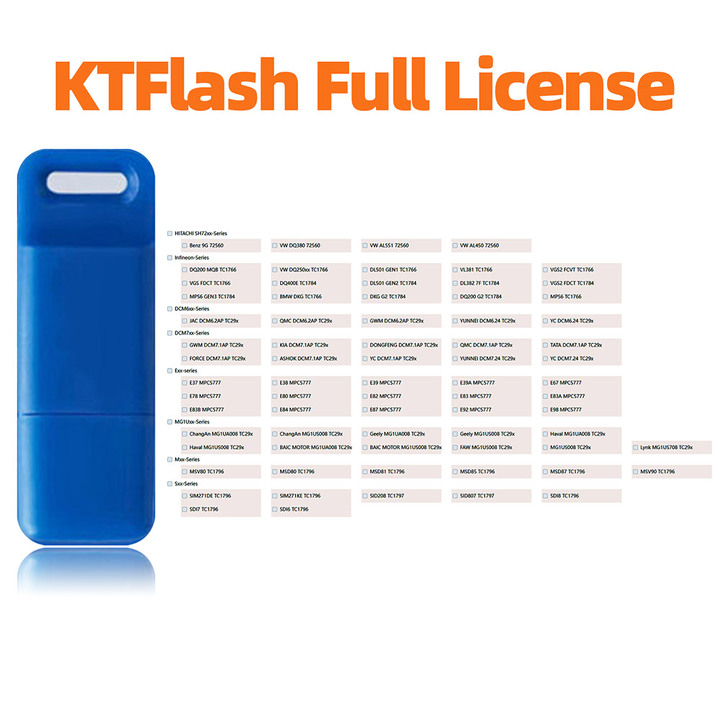 ECUHELP KTFlash KT Flash Software Dongle, used with j2534 hardware (PCMTuner, PCM Tool, Scanmatik, K-T-M Tool etc), support DTC Remove  and Map modify
