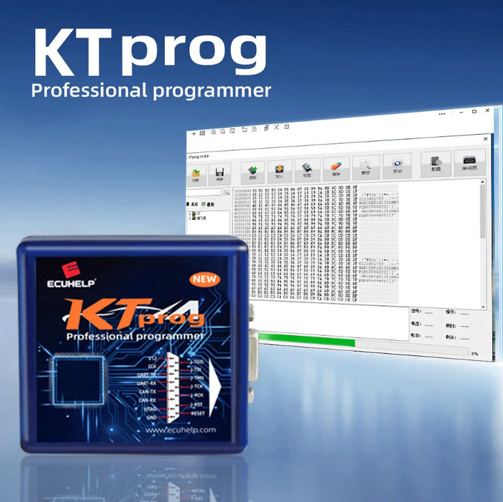 ECUHELP KTprog Chip Programmer, Read and Write ST10F275/ Infineon TC265D/ TC275T/ TC277