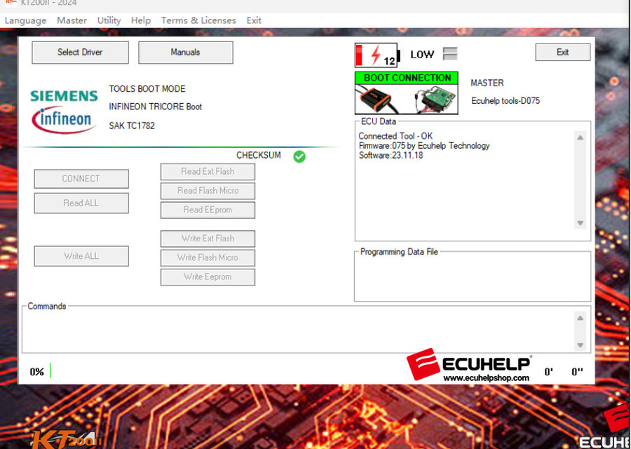 KT200II BOOT MODE FOR SIEMENS SIM2K-305 ECUs