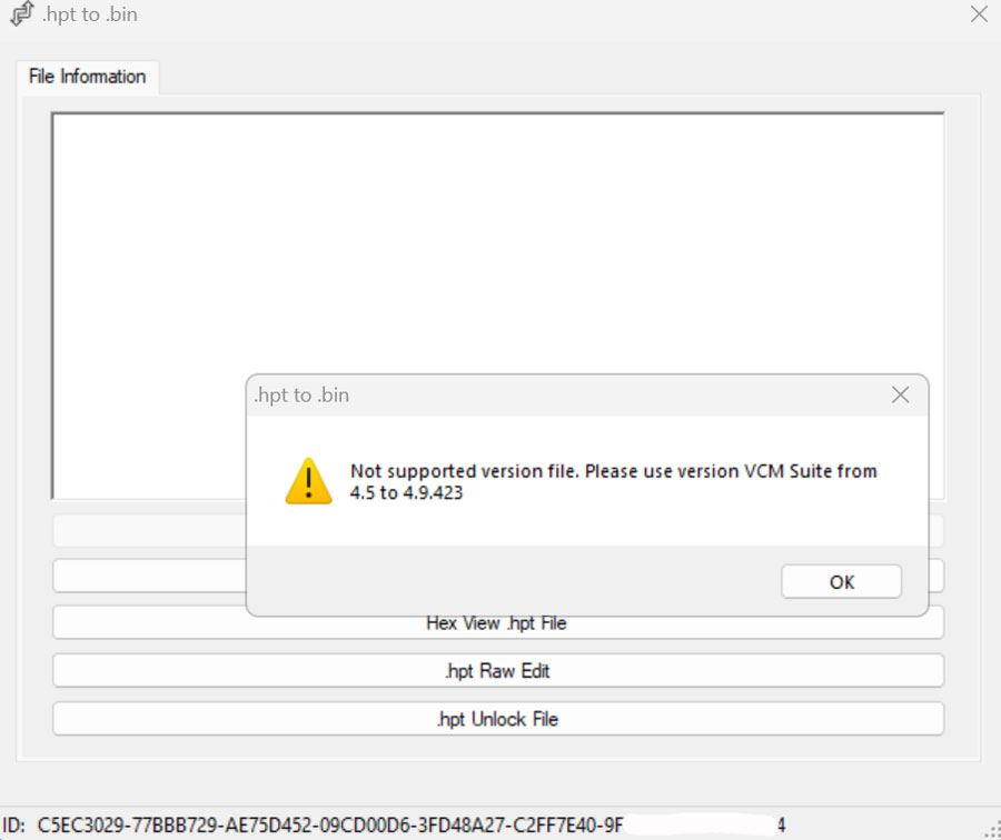 hpt to bin converter