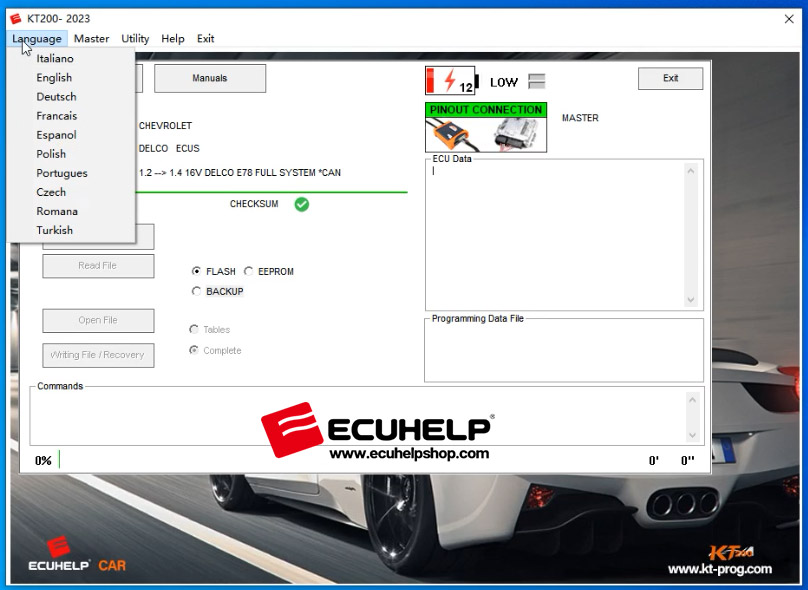 ecuhelp kt200 language