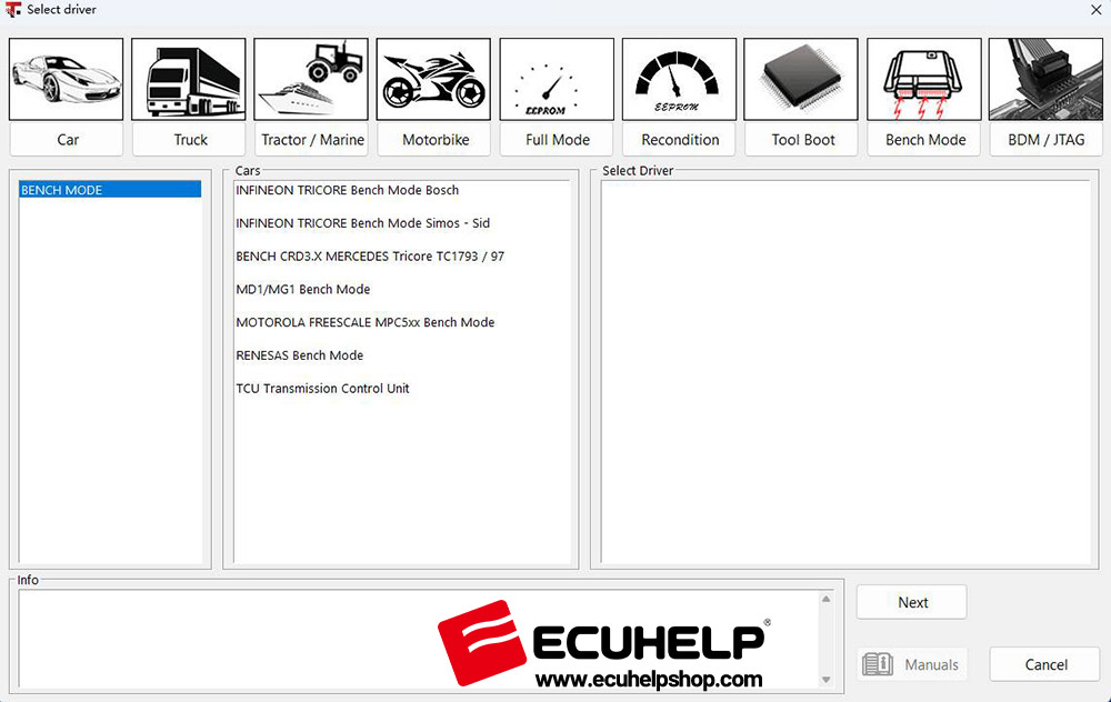 TagFlash ECU programmer Bench mode 