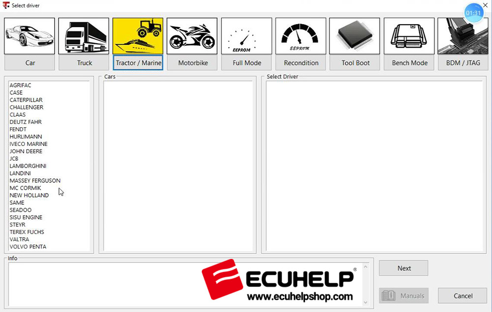 TagFlash Tractor Marine ECU reading writing