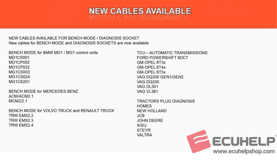 KT200II New cables available