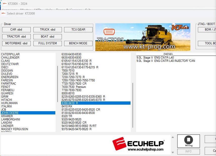 KT200II NEW OBD DRIVER FOR PHOENIX L40 ECU