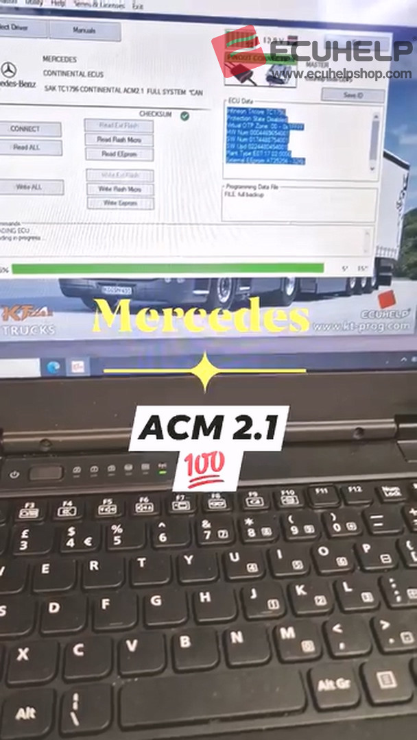 read Continental ACM2.1 using the KT200II-01