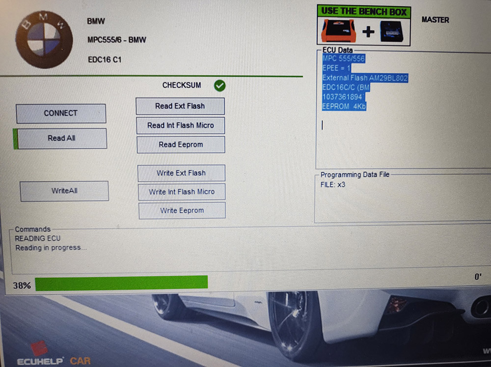 Bmw edc16c1 r\w chk ok bench mode with KT200
