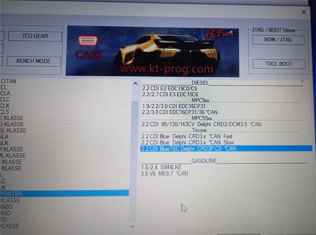 KT200II option of Sprinter CRD3P.C0