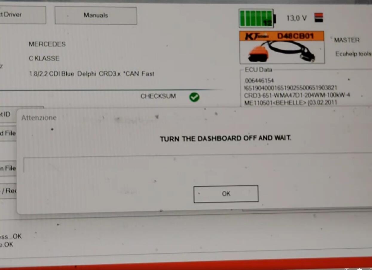 KT200II 2024 write Mercedes Delphi CRD3.X 100% OK