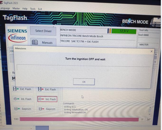 tagflash read write checksum Bosch EDC17CP20 (VAG) Bench Mode