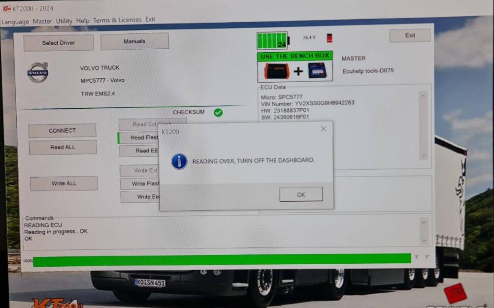 KT200II Read EMS2.4 100% ok