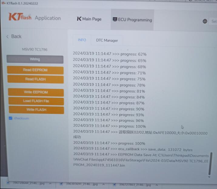 KTflash reads and writes Continental MSV90 data-01