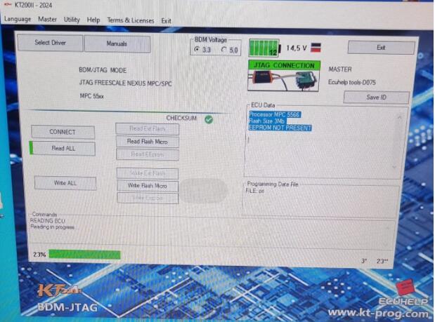 KT200II Read ok continental CM2150M Jtag mode