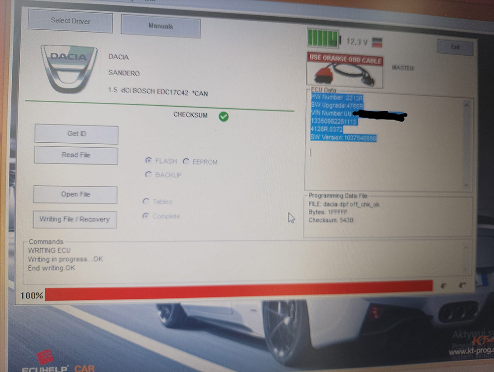 KT200II write Bosch edc 17C42