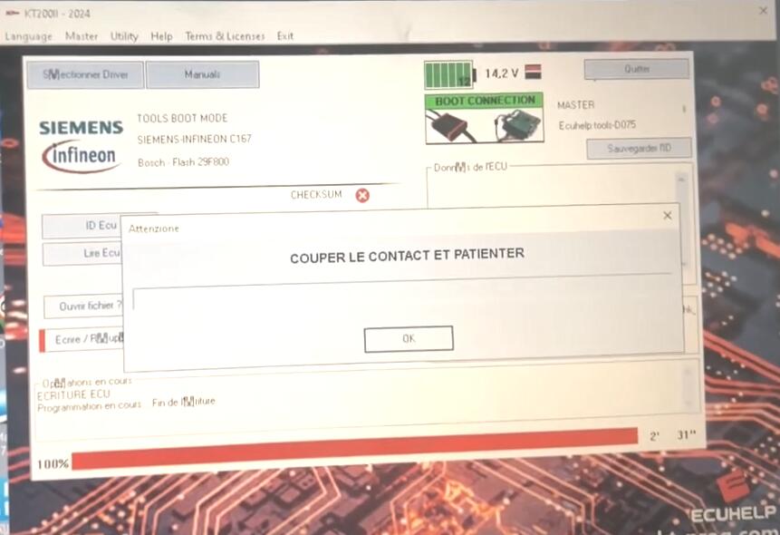 KT200II Write Me7.1 VW Boot mode