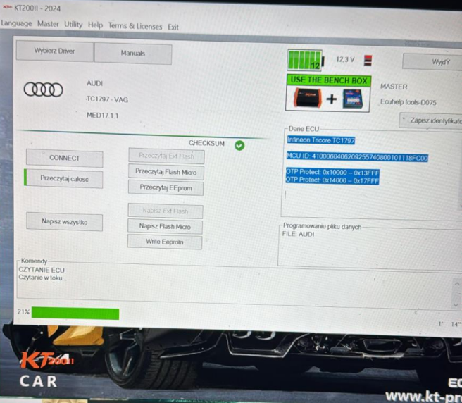 KT200II R/w Med 17.1.1 on Bench
