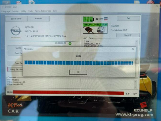 KT200II R/W Delco e98 pinout mode