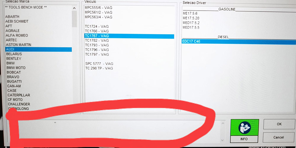 KT200 not showing the ECU info