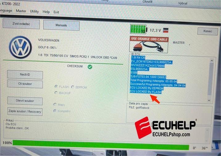 ECUHELP KT200 car truck version unlock VW Simos PCR2.1-01