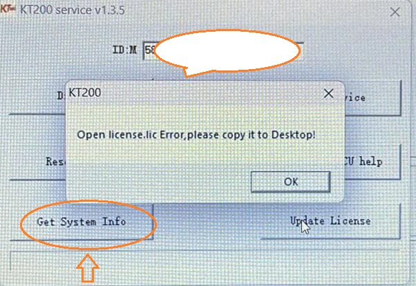 KT200 Open License .lic Error Solution